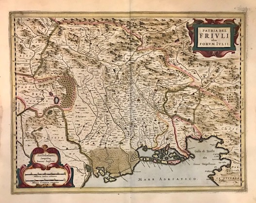 Mercator Gerard - Hondius Jodocus Patria del Friuli olim Forum Iulii 1637 Amsterdam 